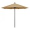 California Umbrella 9' Black Aluminum Market Patio Umbrella, Sunbrella Linen Sesame 194061335543 - alternate 1